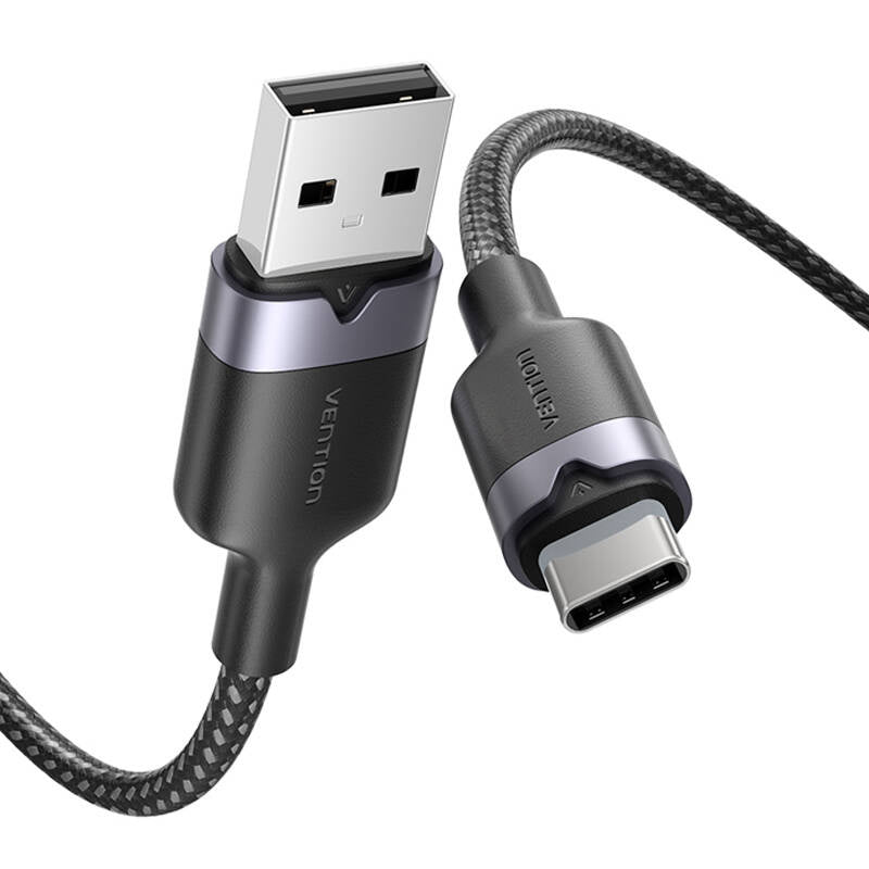 USB 2.0 A til USB-C 3A kabel Vention CTNBH 2M (sort)