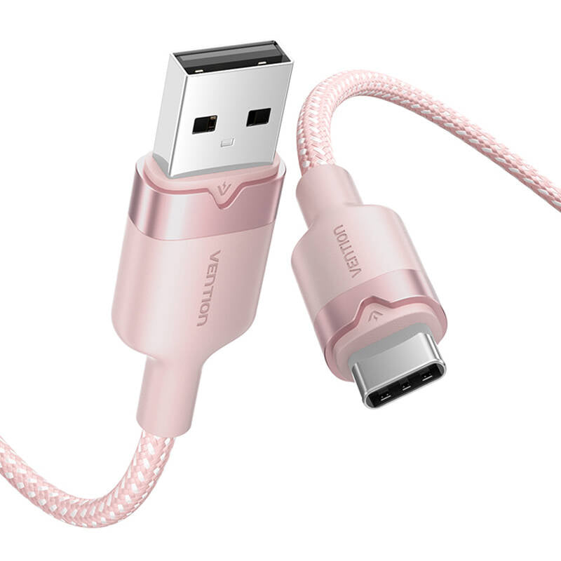USB 2.0 A til USB-C 3A kabel Vention CTNPH 2M (rosa)