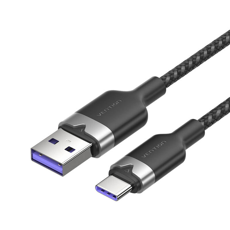 USB 2.0 A til USB-C 6A Vention CTOBF 1M kabel (sort)