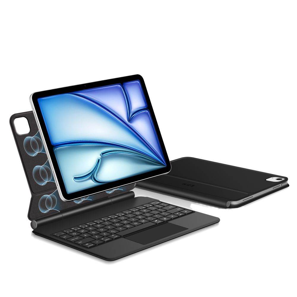 Tech Protect Smartcase Magnetisk + Tastatur Til Ipad Air 10,9” 4/5/2020 2022/11” 6/7/8/2024 2026 Sort