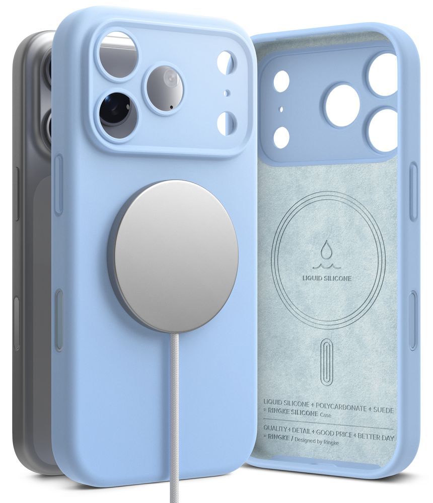 Ringke Silikone Magnetisk Magsafe Iphone 18 Pro Max Lysblå