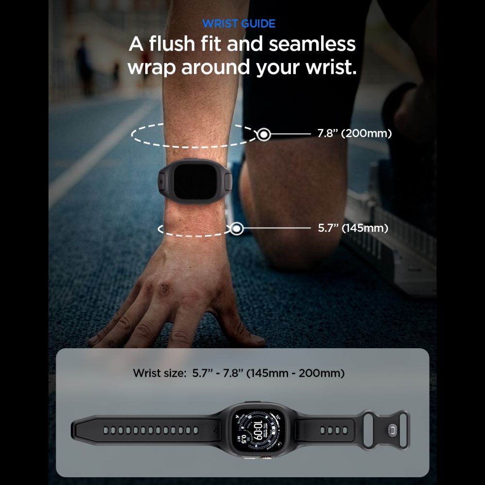 Spigen Liquid Air 'Pro' Apple Watch Ultra 1 / 2 / 3 / 4 (49 Mm) Sort