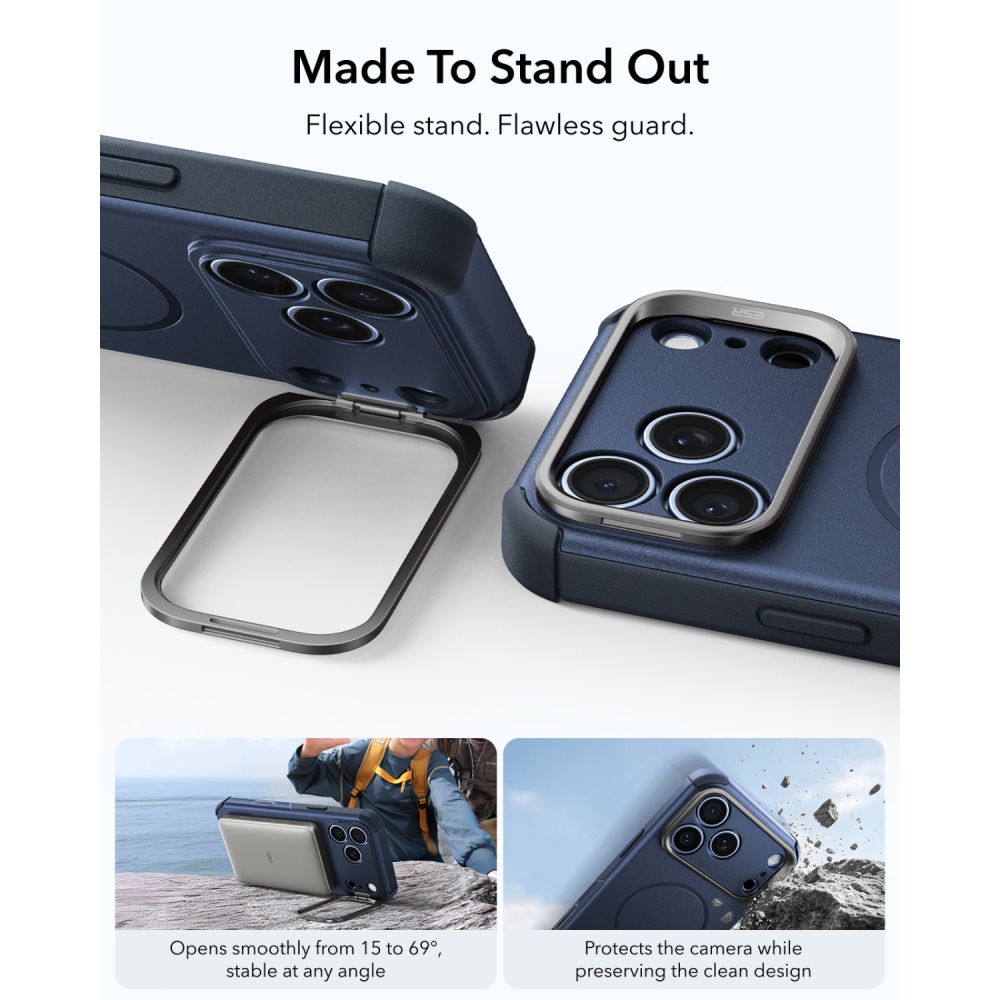 Esr Cyber Tough Støtte Magsafe Iphone 17 Pro / 18 Pro Blå