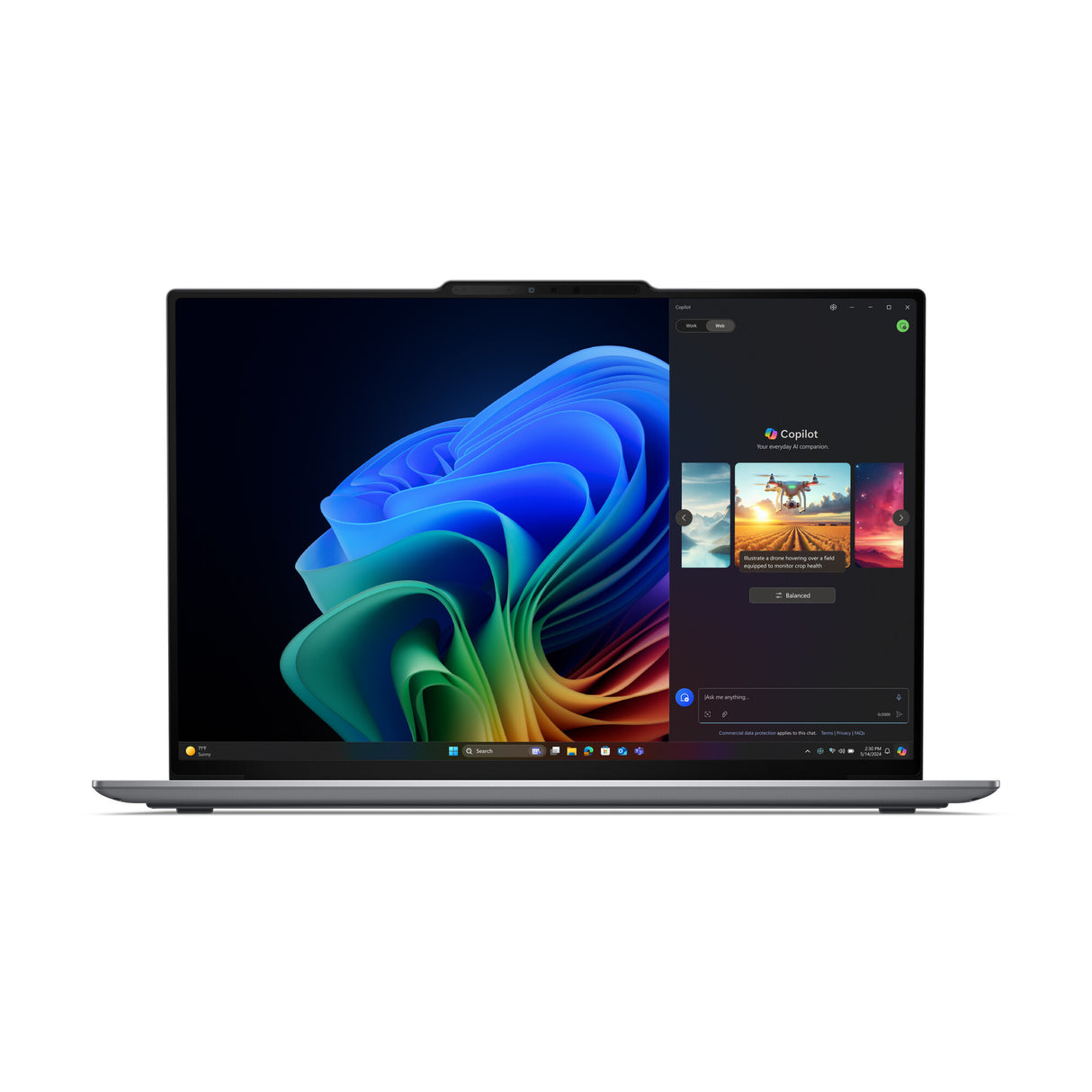 Lenovo ThinkPad X9-15 Gen 1 Aura Edition Copilot+ PC Intel Core Ultra 7 258V Laptop 38,9 cm (15.3") Berøringsskærm 2.8K 32 GB LPDDR5x-SDRAM 1 TB SSD Wi-Fi 7 (802.11be) Windows 11 Pro Nordisk Grå