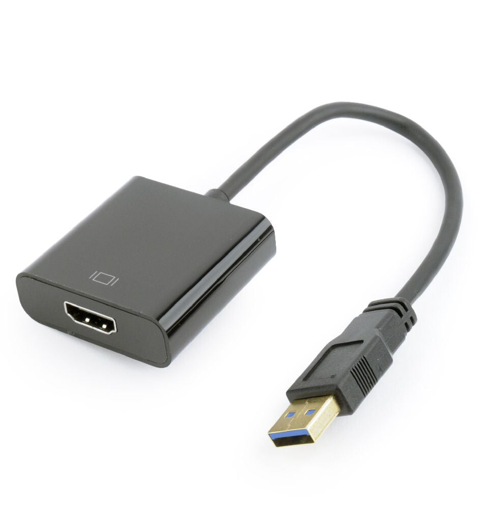 Gembird A-USB3-HDMI-02 USB grafisk adapter 1920 x 1080 pixel Sort
