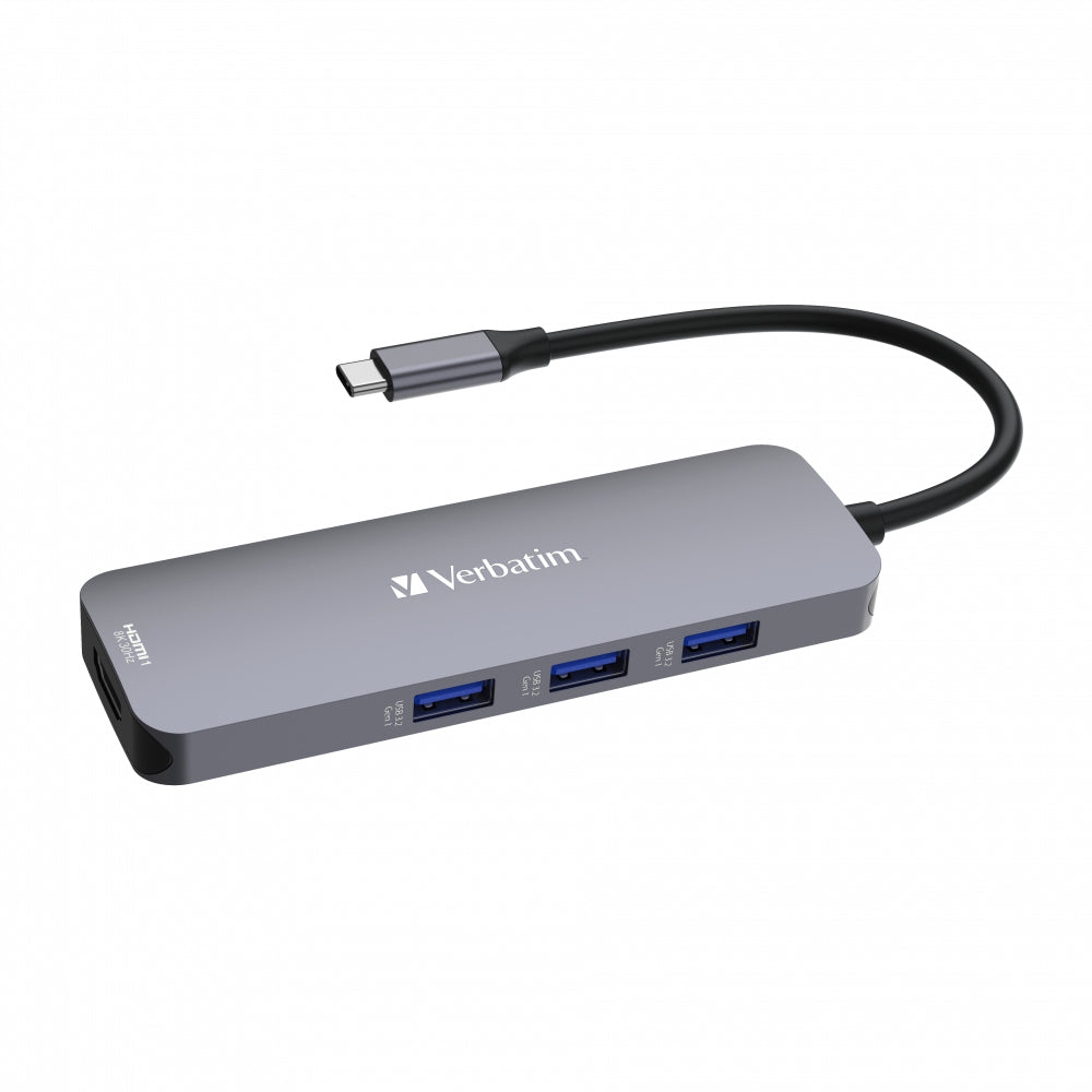 Verbatim CMH-08 USB Type-C 5000 Mbit/s Sølv