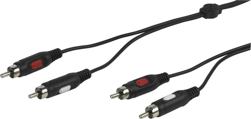 Vivanco VVA2RCA25MMK lydkabel 2,5 m 2 x RCA Sort
