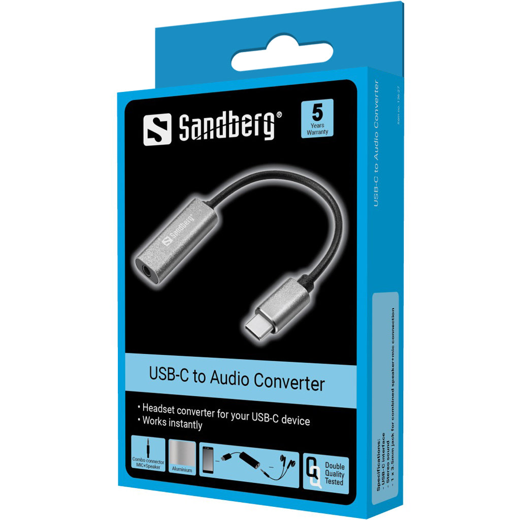 USB-C to 3.5mm Audio Adapter, Silver