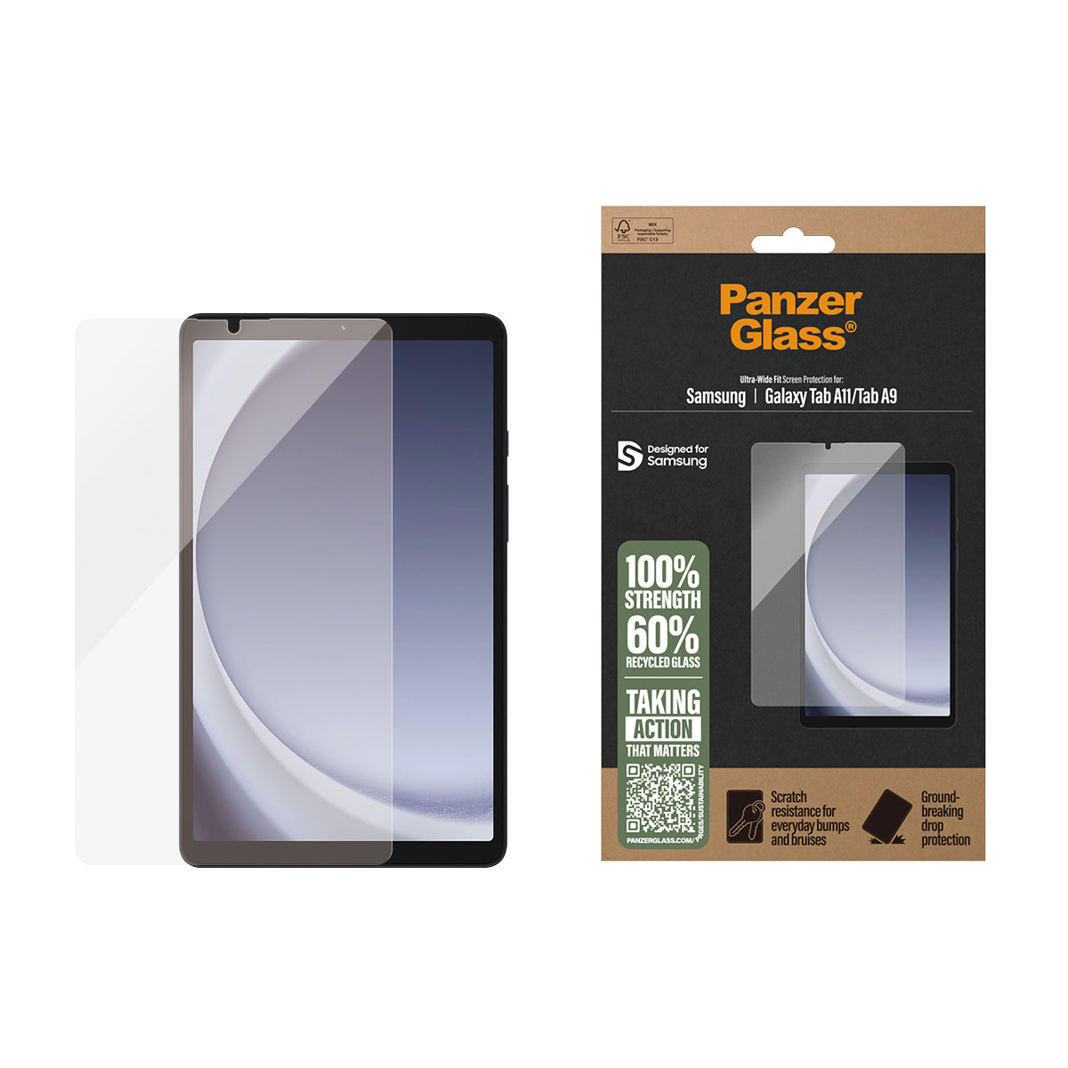 PanzerGlass Skærmbeskyttelse Galaxy Tab A11 | Ultra-Wide Fit