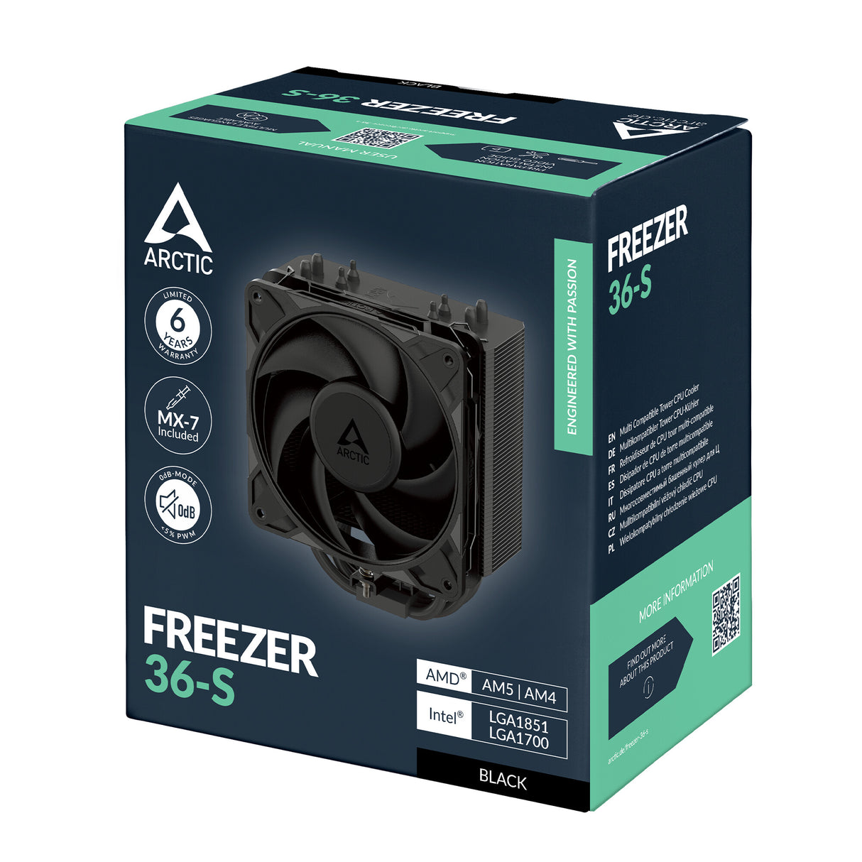 ARCTIC Freezer 36-S Processor Luftkøler 12 cm Sort 1 stk