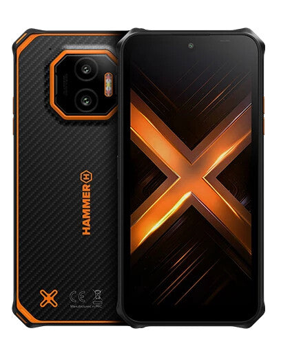 HAMMER Energy X2 5G 6/128 GB 15,5 cm (6.1") Dual SIM Android 15 USB Type-C 6 GB 5000 mAh Sort, Orange