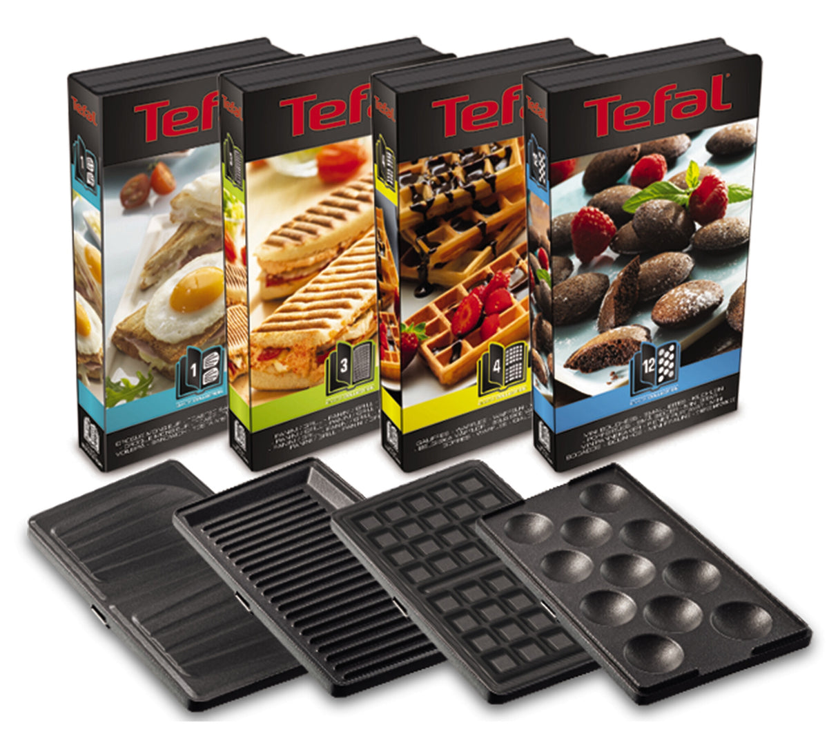Tefal SW854D sandwichtoaster 700 W Sort, Rustfrit stål