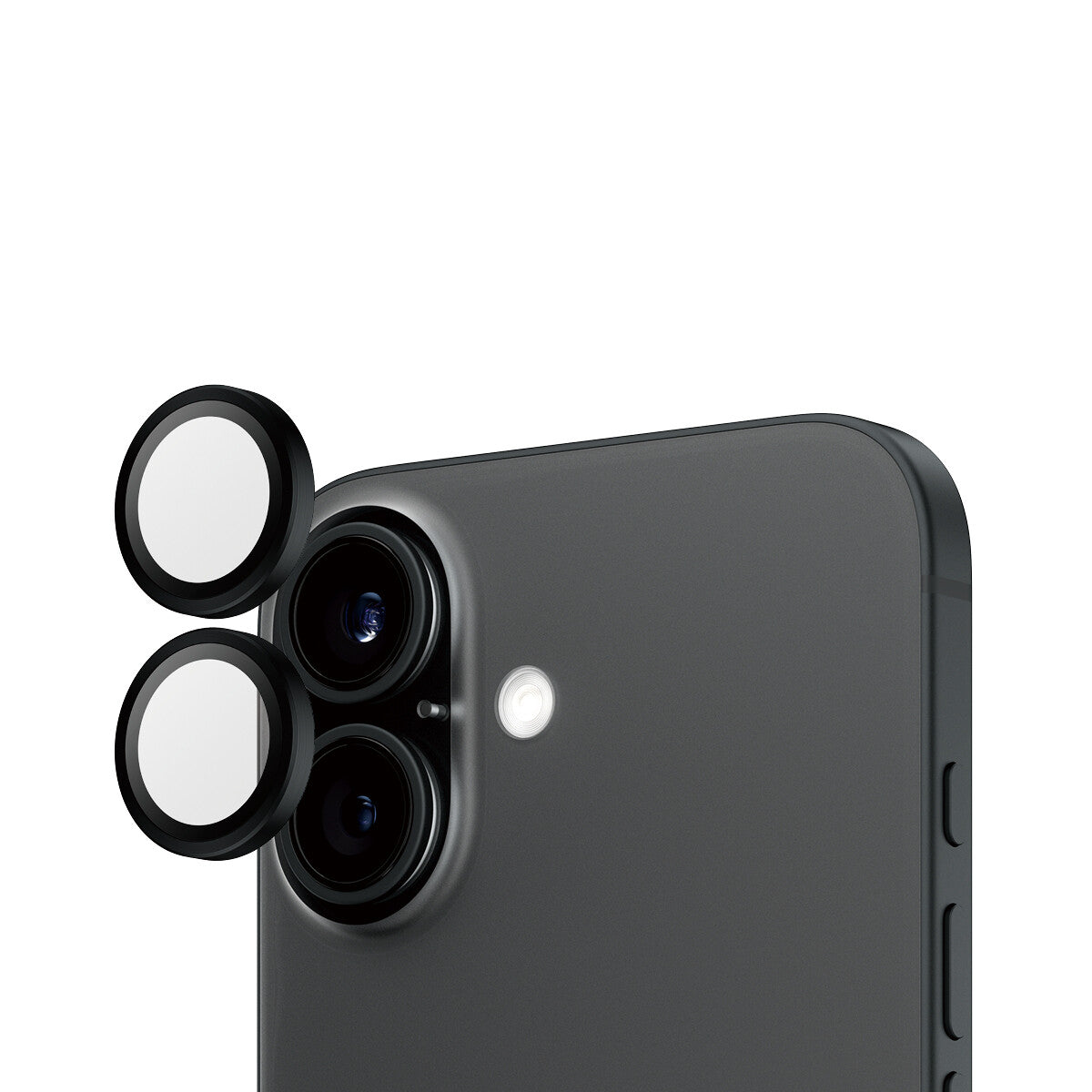 PanzerGlass ® Hoops® Kameralinsebeskytter Sort iPhone 16 | 16 Plus