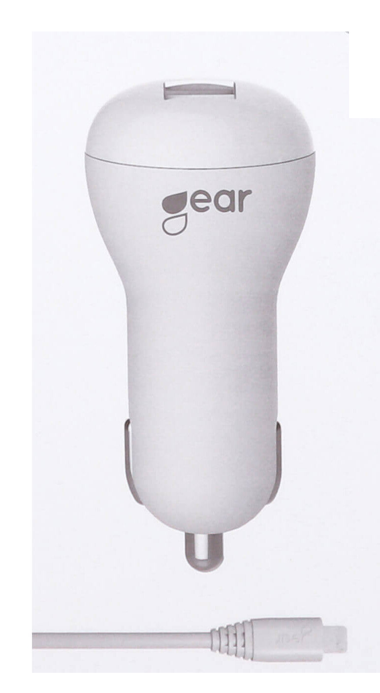 Gear 665056 oplader til mobil enhed Universel Hvid Cigartænder, Vekselstrøm Automatisk, Indendørs