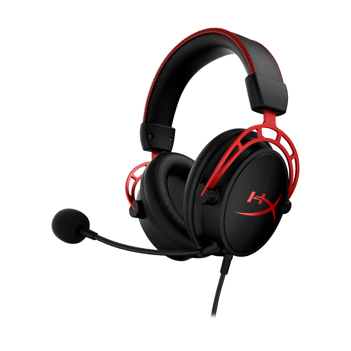 HyperX Cloud Alpha Kablet Høretelefoner Sort Rød