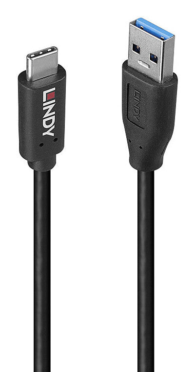 Lindy 36971 USB-kabel USB 3.2 Gen 2 (3.1 Gen 2) 1 m USB A USB C 10 Gbit/sek. 15 W Sort