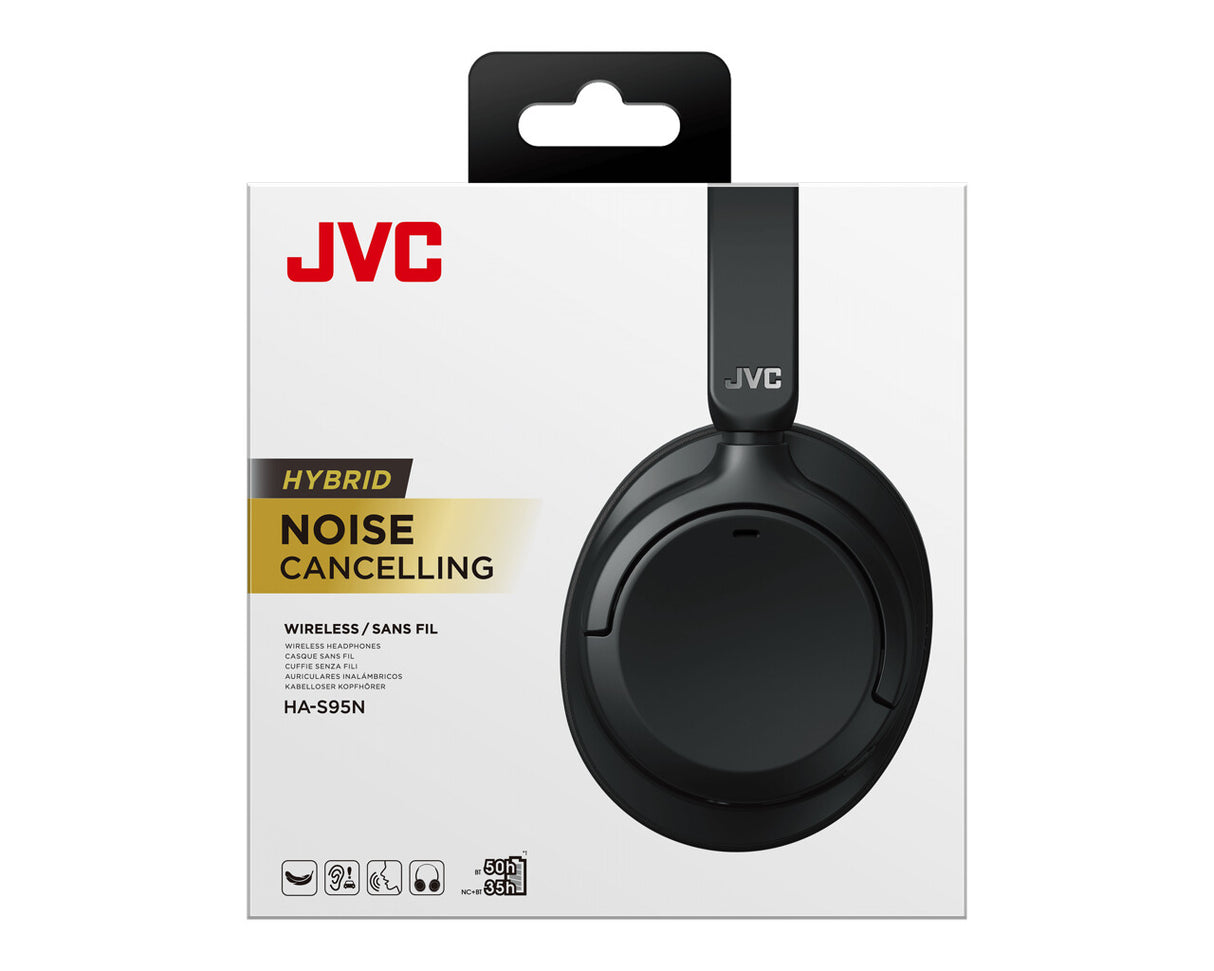 JVC HA-S95N Headset Kabel & trådløs Opkald/musik Bluetooth Sort