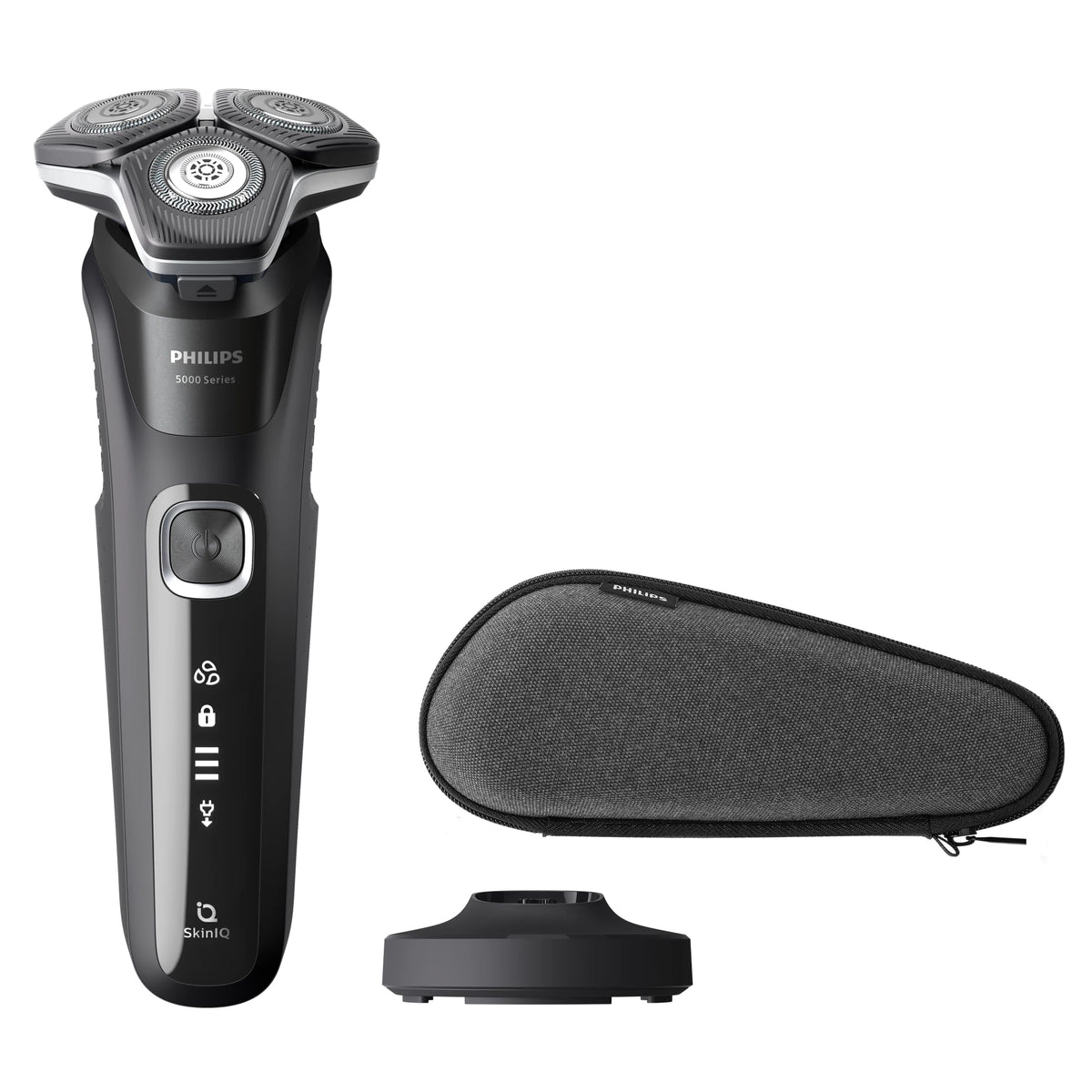 Philips SHAVER Series 5000 S5898/35 Elektrisk Wet & Dry-shaver, Rotations shaver, SteelPrecision blades, Rustfrit stål, Knapper, SH71, 2 År