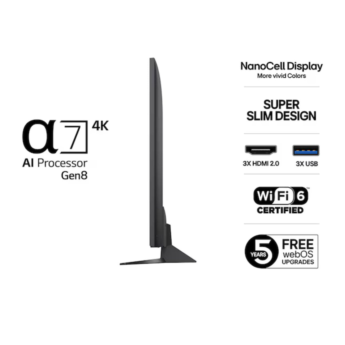 LG 55" NanoCell AI NANO81 4K Smart TV 2025