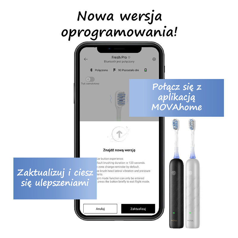 MOVA Fresh Pro elektrisk tandbørste (sølv)