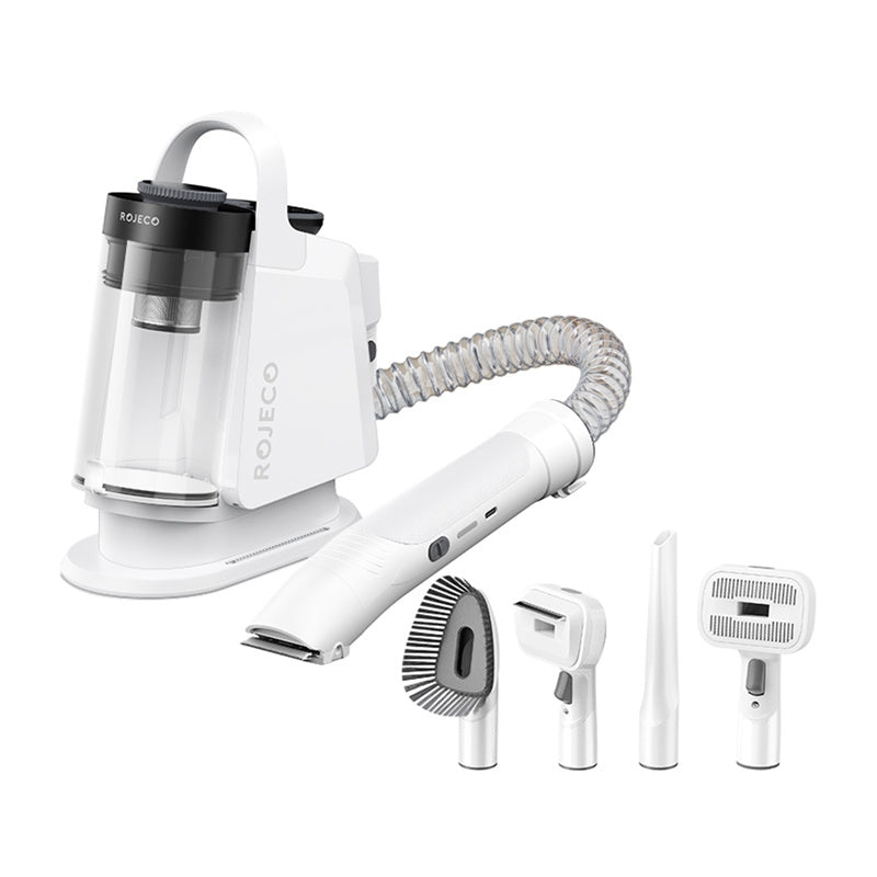 Rojeco 4-i-1 multifunktionel hårklippemaskine til kæledyr (hvid)