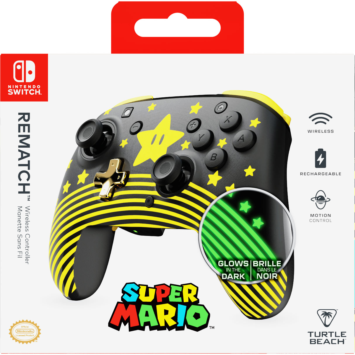 Turtle Beach Rematch Sort, Guld, Gul Bluetooth Gamepad Nintendo Switch, Nintendo Switch 2, Nintendo Switch Lite, Nintendo Switch OLED