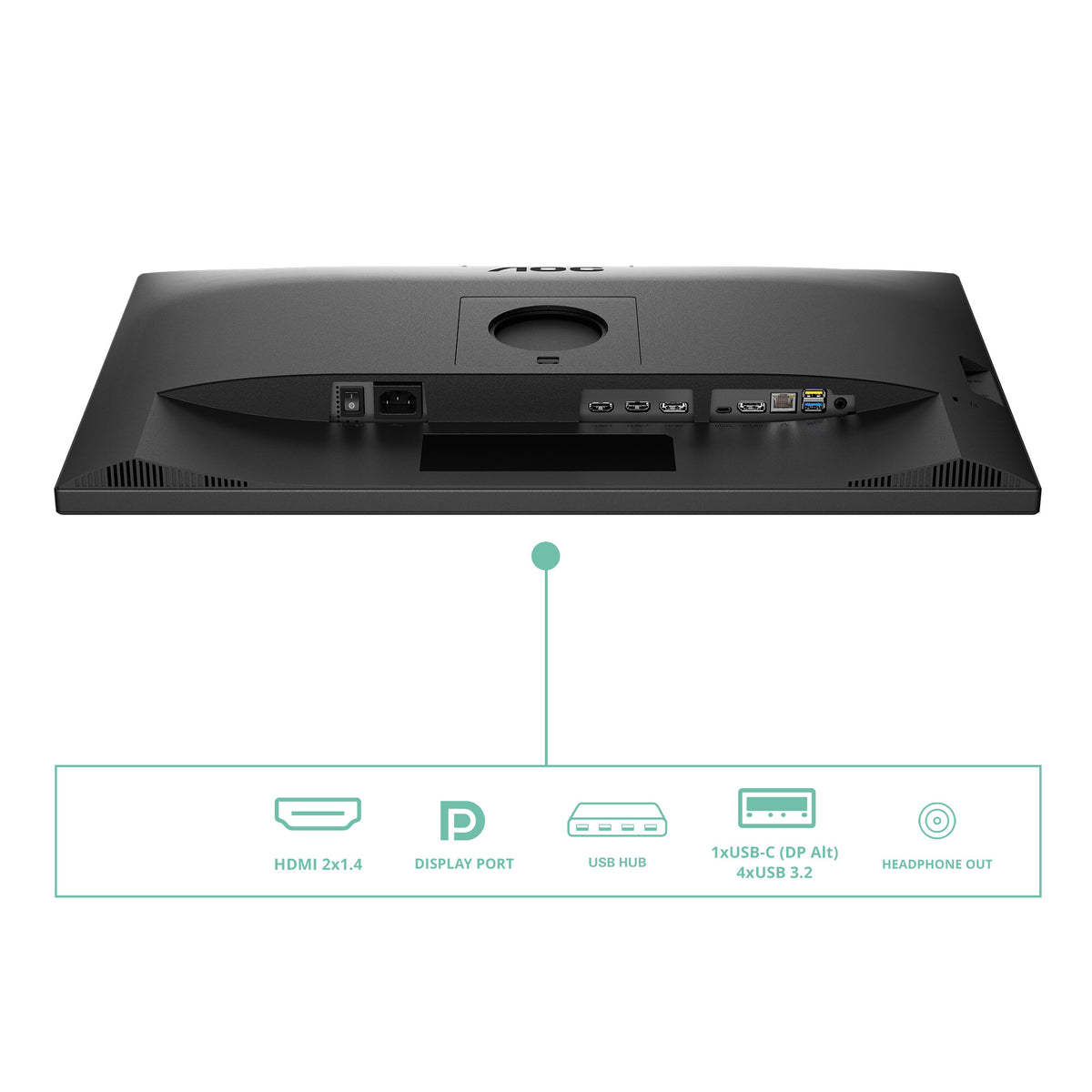 AOC Pro-line Q27P3CW 27 IPS 2560 x 1440 (2K) HDMI DisplayPort USB-C 75Hz Dockingskærm