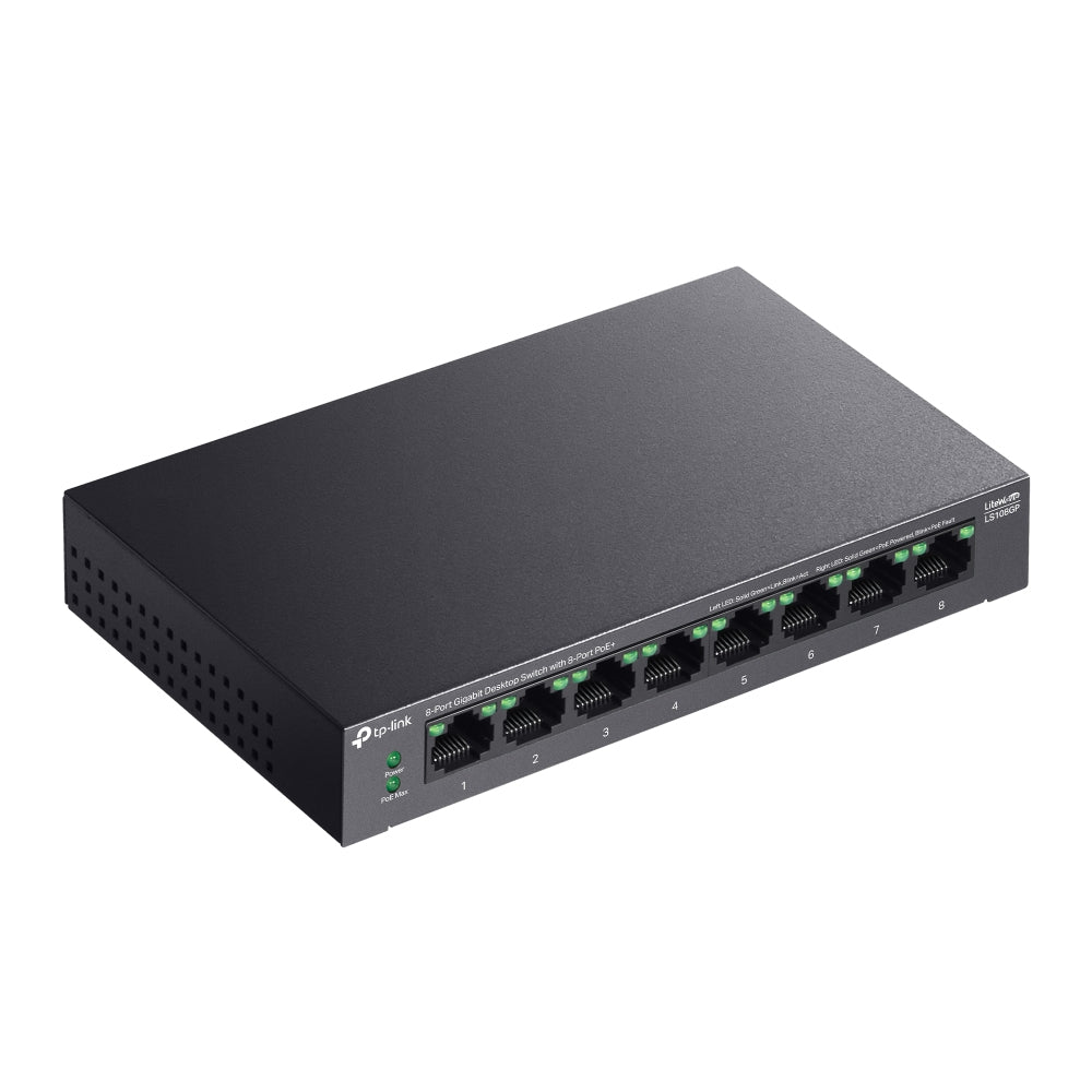 TP-Link LiteWave LS108GP V1 Switch 8-porte Gigabit Ethernet PoE+