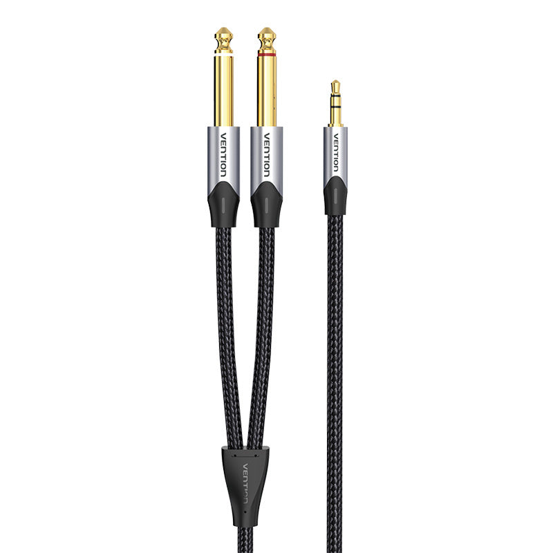 Audio kabel mini jack 3,5 mm til 2x jack 6,35 mm mandlig Vention BARHL 10m