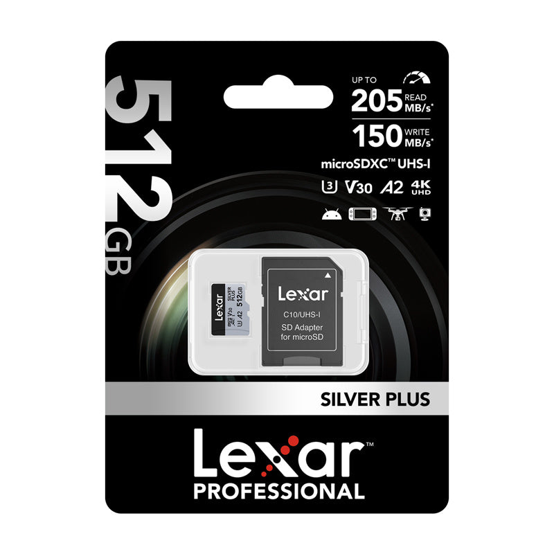 Lexar High-Performance Silver Plus microSDXC 512GB + adapter