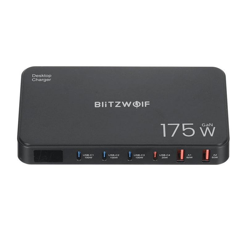 Blitzwolf BW-S30 6-i-1-opladningsplatform 4xUSB-C + 2xUSB 175W