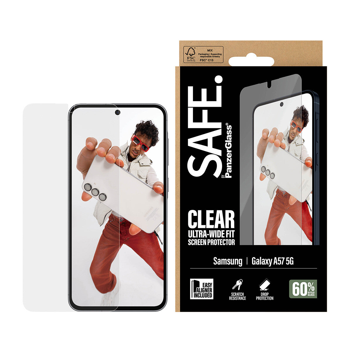 SAFE Screen Protector Galaxy A56 5G UWF w. EasyAligner