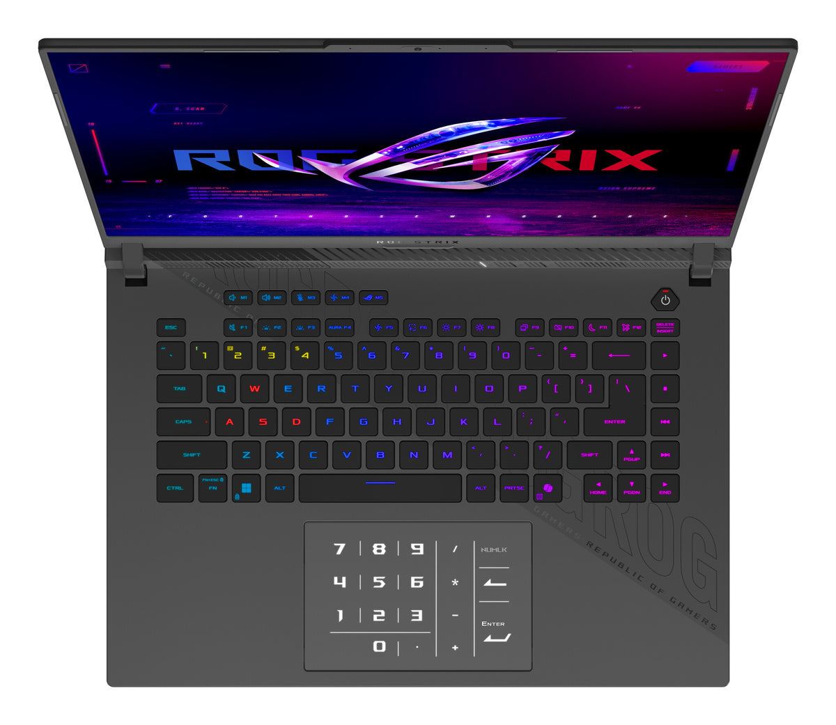 ASUS ROG Strix G16 G614FR-S5022W AMD Ryzen™ 9 9955HX Laptop 40,6 cm (16") 2.5K 16 GB DDR5-SDRAM 1 TB SSD NVIDIA GeForce RTX 5070 Ti Wi-Fi 6E (802.11ax) Windows 11 Home Grå