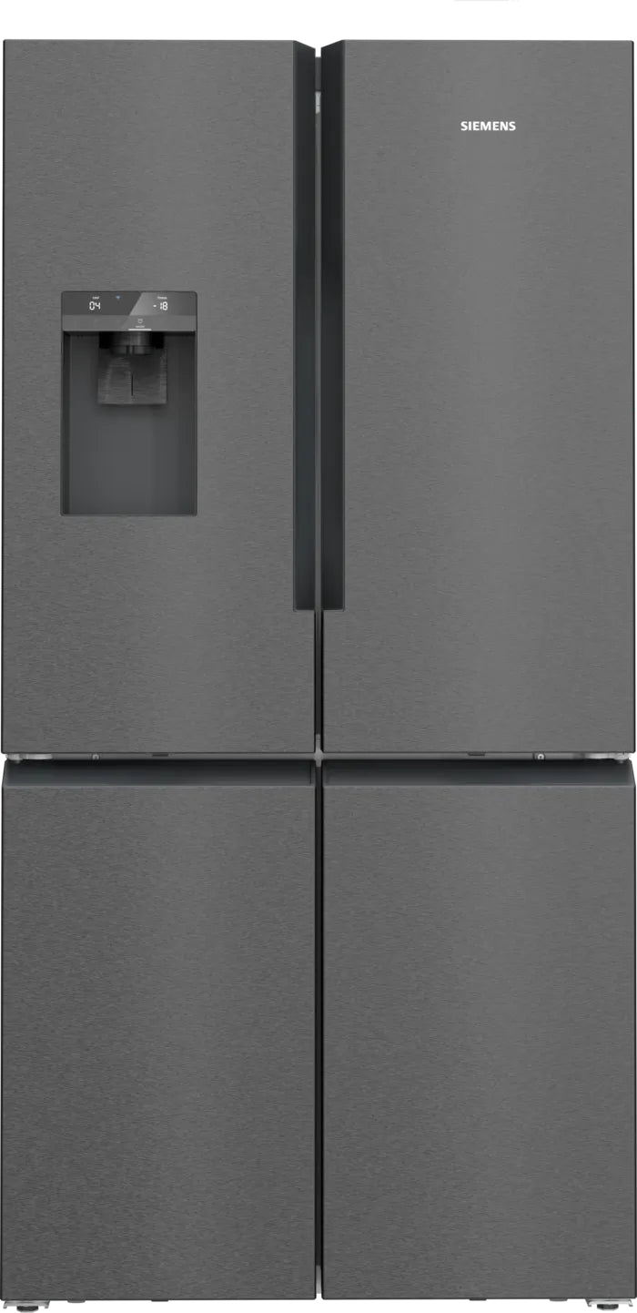 Siemens iQ500 KF96DAXEA side-by-side køle-fryseskab Fritstående 574 L Sort, Rustfrit stål