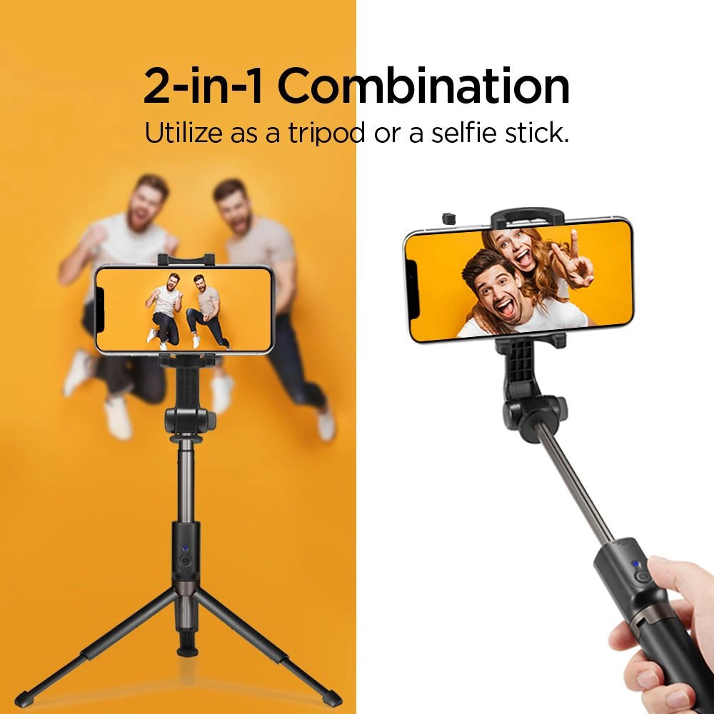 Selfie stick Spigen S540W Bluetooth med stativ - sort