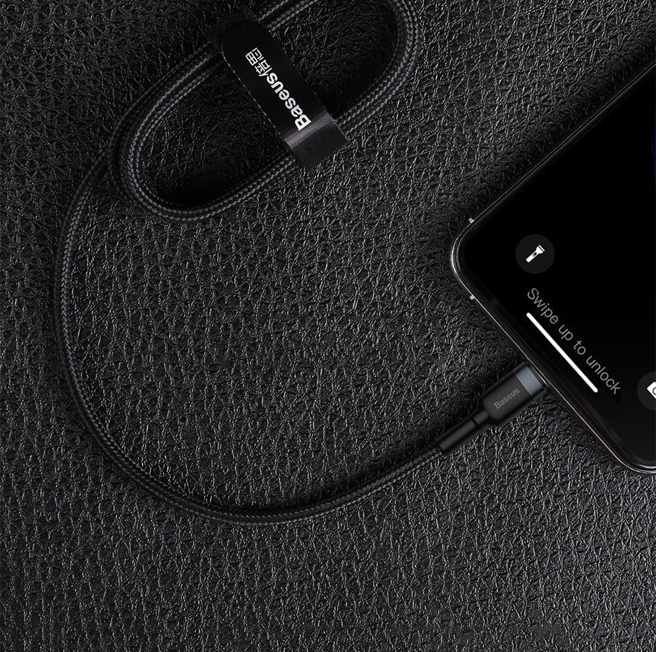Baseus CATLKLF-G1 Lightning - USB-C PD QC cable 18W 480Mb/s 1m - black and gray