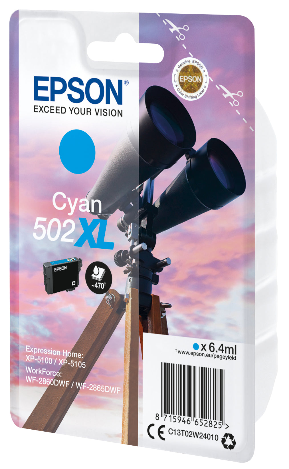 Epson 502XL blækpatron 1 stk Original Højt (XL) udbytte Blå