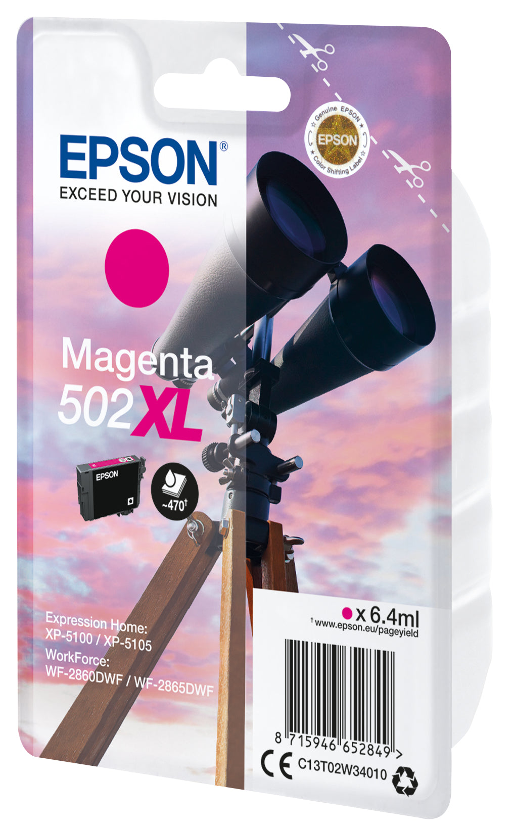 Epson 502XL blækpatron 1 stk Original Højt (XL) udbytte Magenta