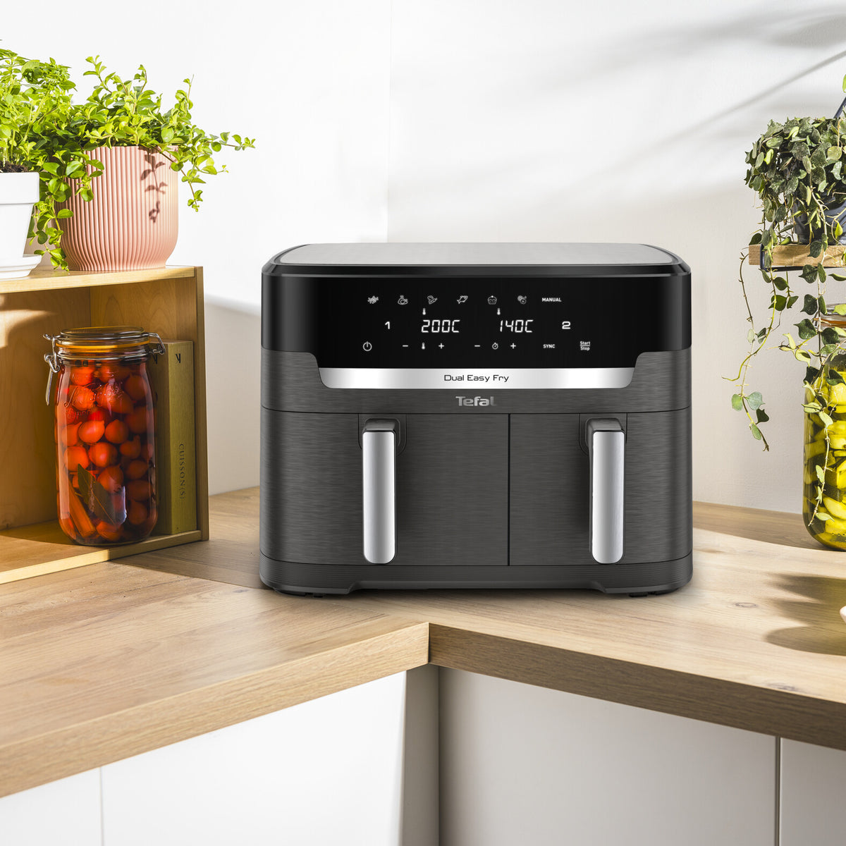 Tefal Easy Fry Dual XXL EY942HE0 fryer Double 11 L Stand-alone 2020 W Hot air fryer Grey