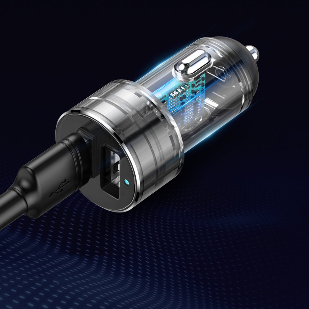 Baseus CRDYQ-01 splitter 2x cigarettelægger stikkontakt 80W 2x USB-A 3.1A - sort