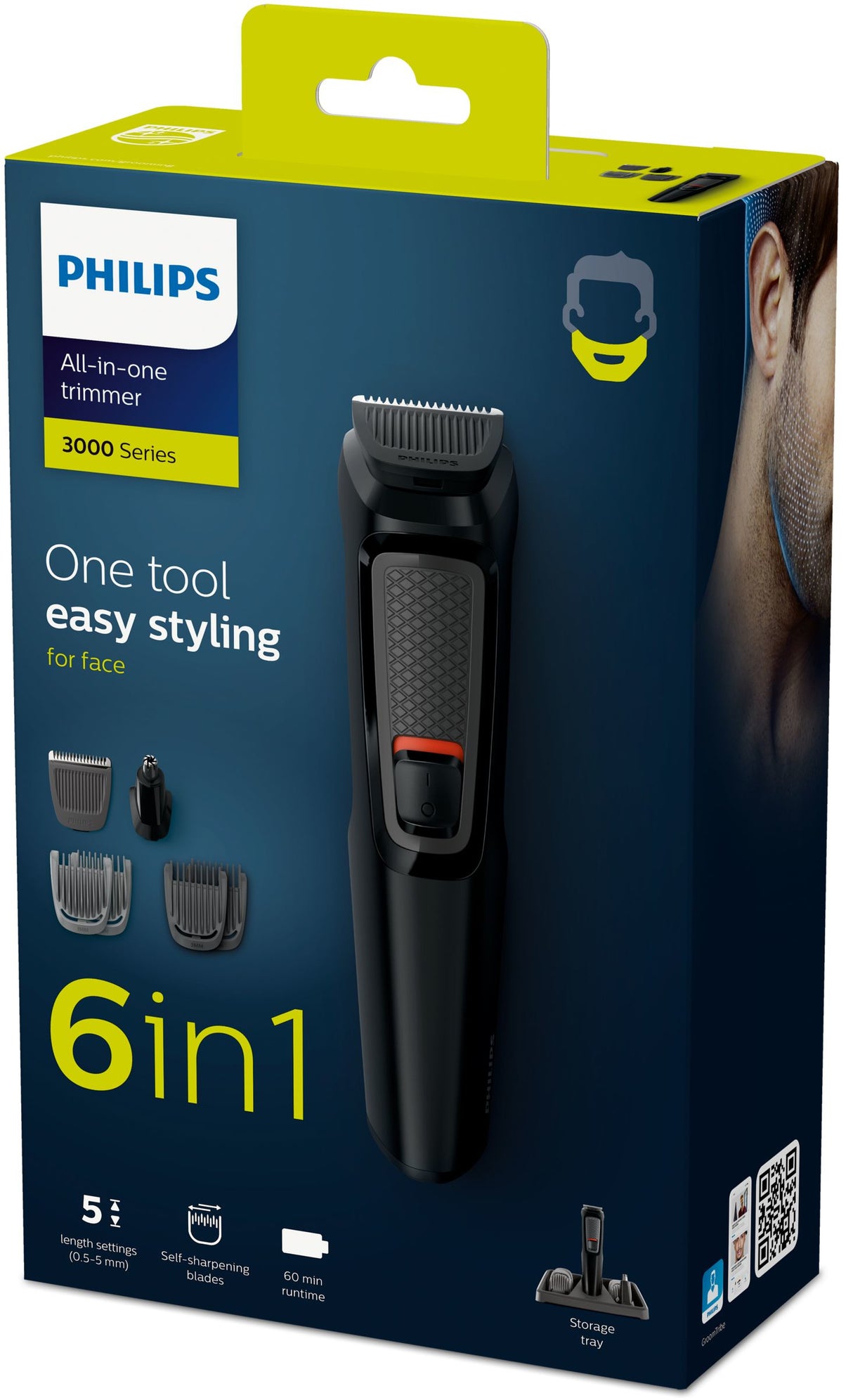 Philips MULTIGROOM Series 3000 MG3711/15 skæg- og hårtrimmer Sort Nikkel-Metalhydrid (NiMH)