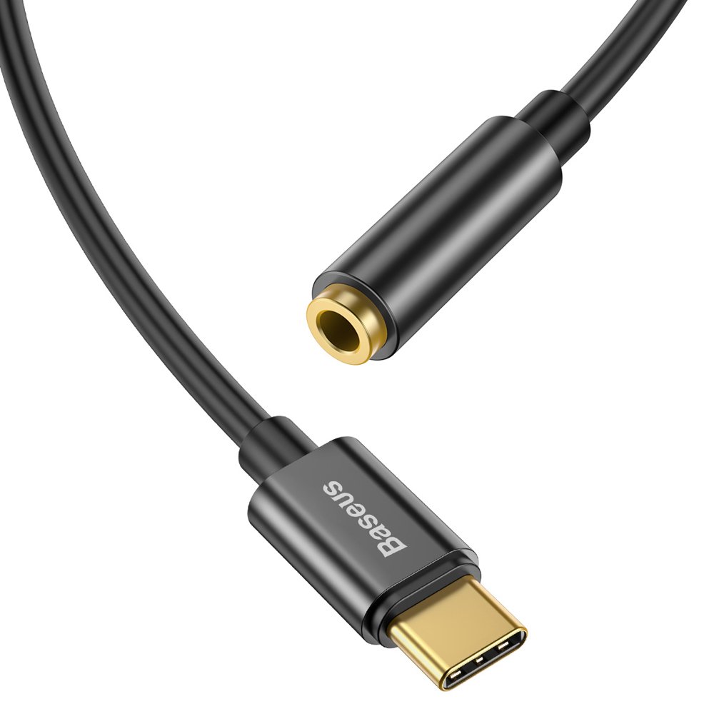Baseus L54 adapter for USB-C headphones / mini jack 3.5mm DAC 24 bit 48 KHz - black