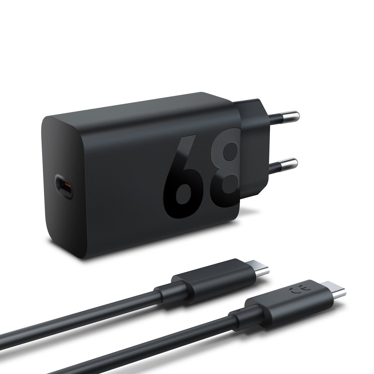 Lenovo 68W USB-C Wall Charger Tablet, Universel Sort Vekselstrøm Indendørs