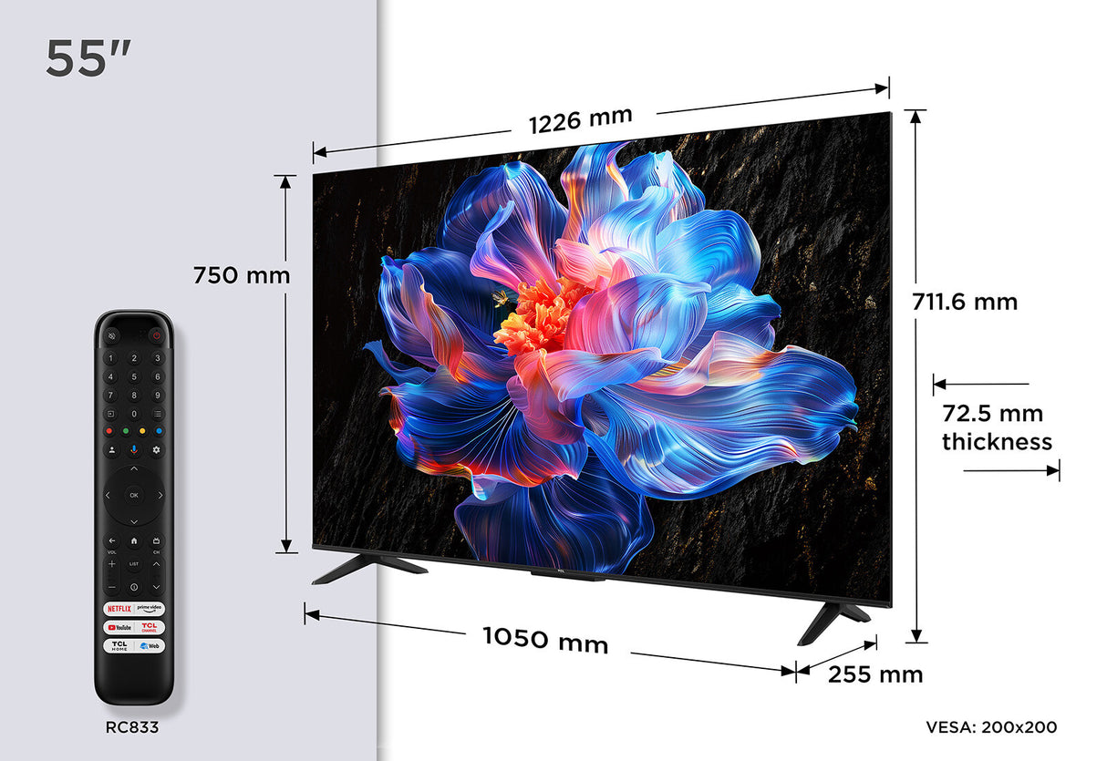 TCL V6C 55V6C TV 139,7 cm (55") 4K Ultra HD Smart TV Wi-Fi Metallic 270 cd/m²