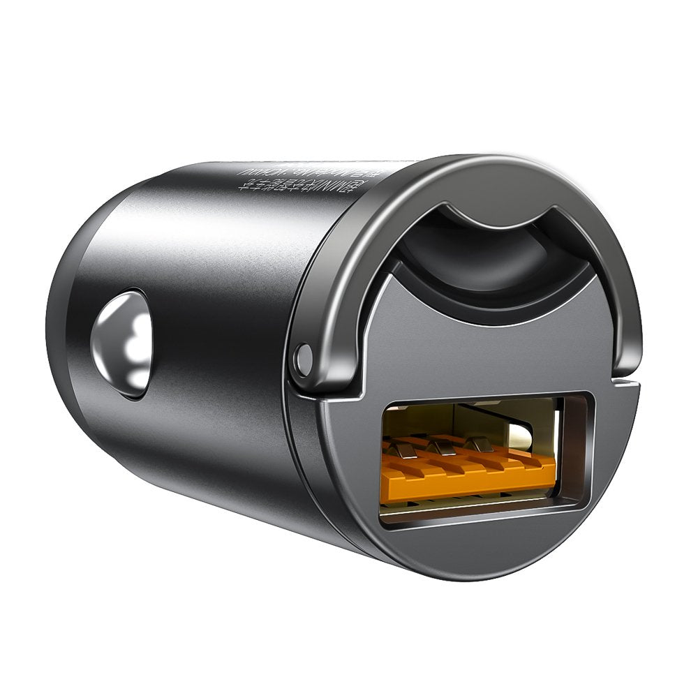 Baseus Tiny Star mini smart USB biloplader 30W Quick Charge 3.0 grå (VCHX-A0G)