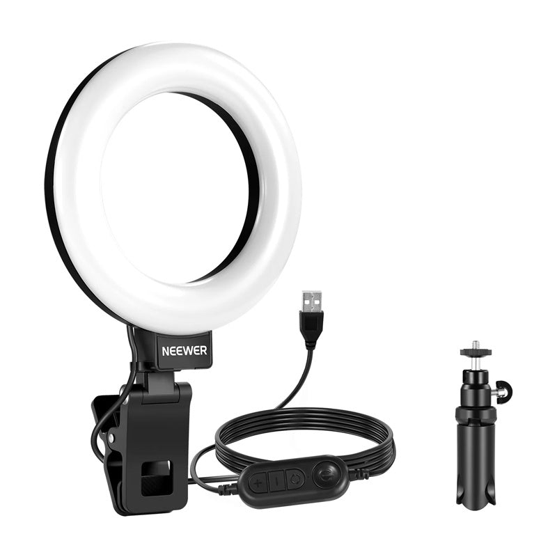 Neewer BR60 5" clip-on ring lys / skrivebord stativ