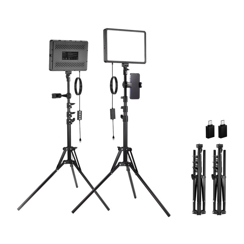 Neewer BP300 studiosæt to LED-lys + stativ + telefonholder