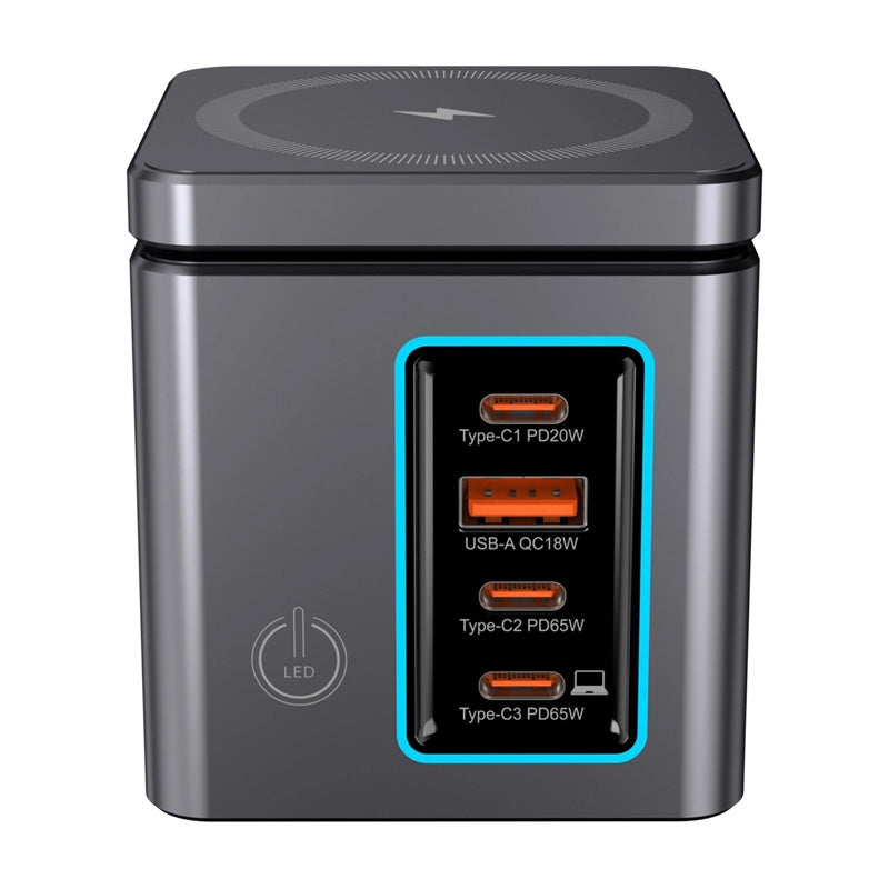 Blitzwolf BW-i113 GaN, USB-A, 3xUSB-C, 105W netoplader