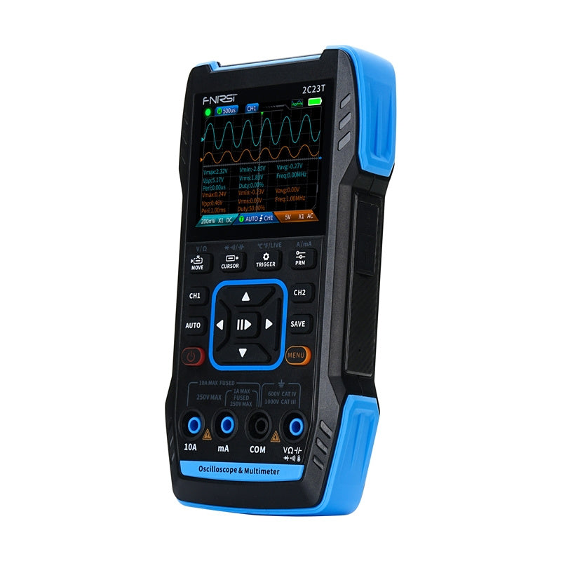 Portable 3-i-1-oscilloskop FNIRSI 2C23T multimetersignalgenerator