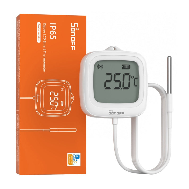 ZigBee LCD-temperatursensor Sonoff SNZB-02LD (med sonde)